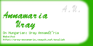 annamaria uray business card